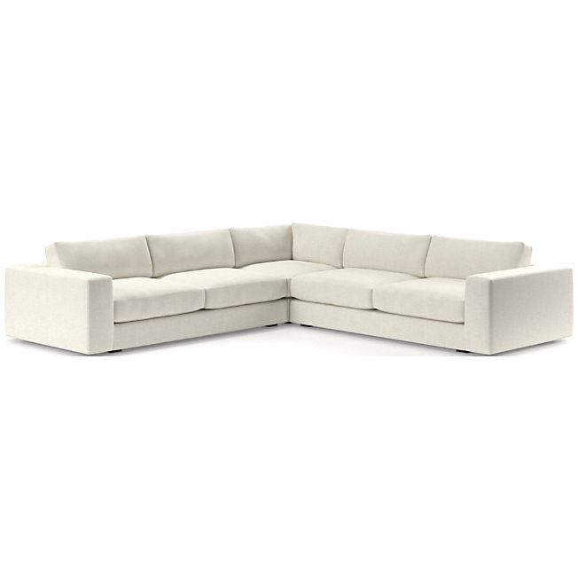 Oceanside 3-Piece Corner Sectional Sofa + Reviews | Crate & Barrel | Crate & Barrel