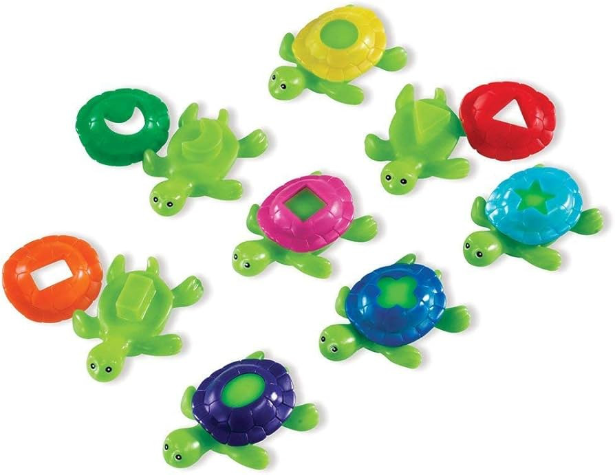 Learning Resources Shape Shell Turtles, Learn Shapes, Bath Toys Set of 8, Ages 2+ | Amazon (US)