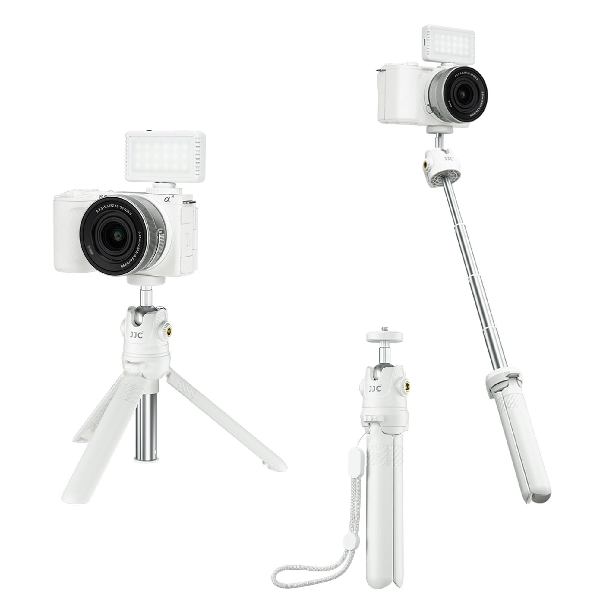 JJC 2 in 1 Extendable Mini Vlogging Tripod & Selfie Stick for Sony ZV-E10 II ZVE10 ZV-1F ZV1F ZV-... | Amazon (US)
