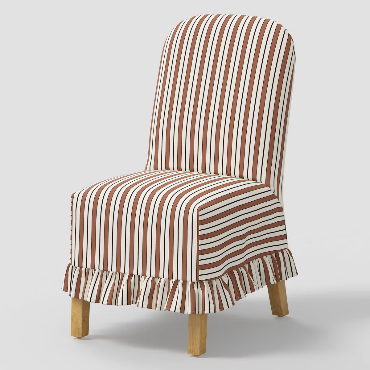 Rounded Back Slipcovered Dining Chair with Ruffle - Threshold™ | Target