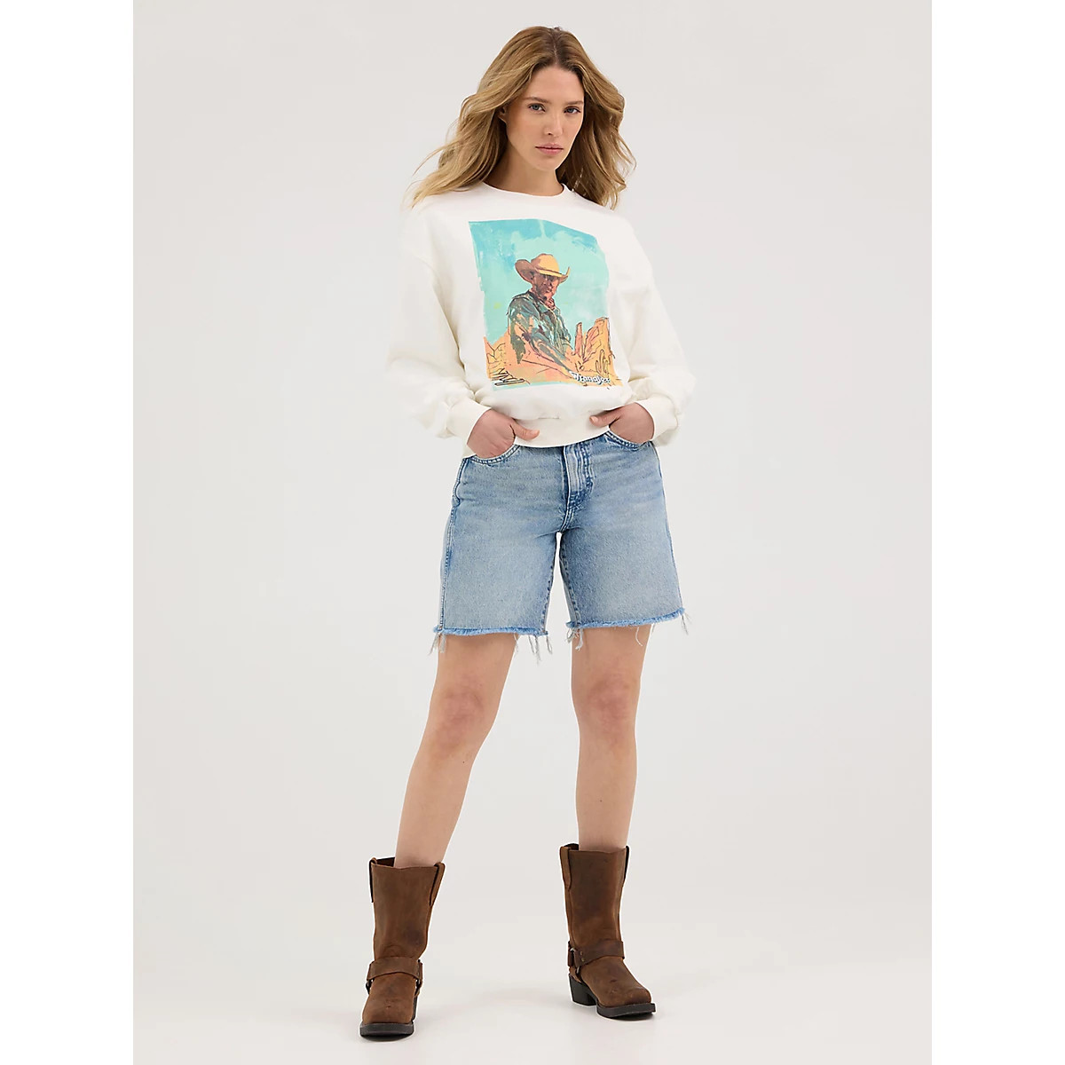 Women's Cowboy Longline Short in Stuntman | Wrangler