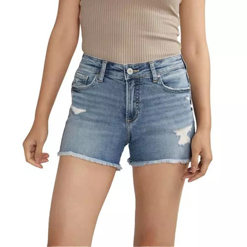 Women's Silver Jeans Co. Suki Curvy Fit Luxe Stretch Jean Shorts | Scheels Sports