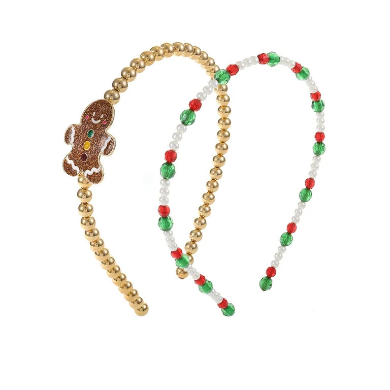 Holiday Time Gingerman and beads headbands, 2 piece - Walmart.com | Walmart (US)