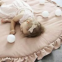 Gentlecarin Round Soft Cotton Baby Play Mat Baby Crawling Mats Game Blanket Soft Baby Floor Play ... | Amazon (US)
