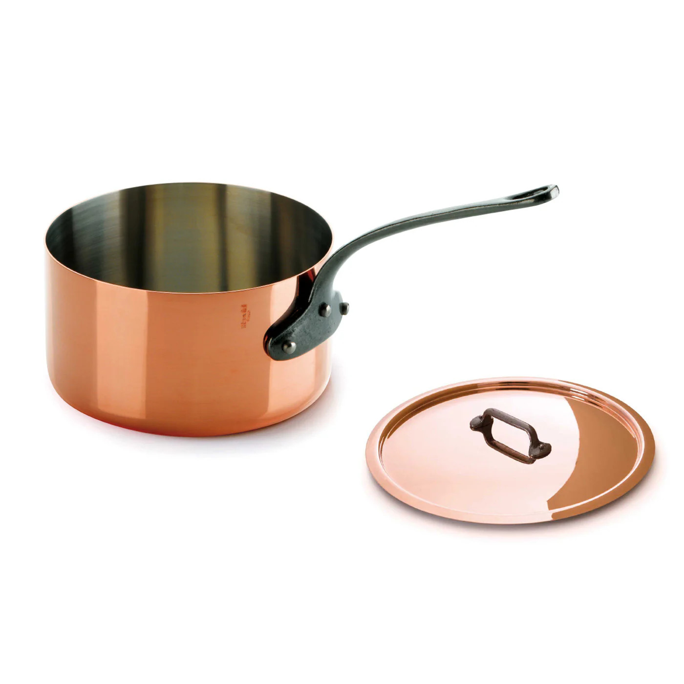 Mauviel M'150 Ci Saucepan With Cast Iron Handle and Lid, 5.5 Inch | Shop Simon