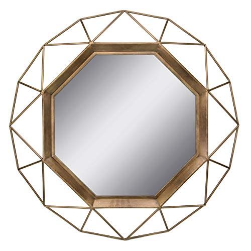 Stonebriar SB-6137A Gold Geometric Wall Mirror, 30 x 30 | Amazon (US)