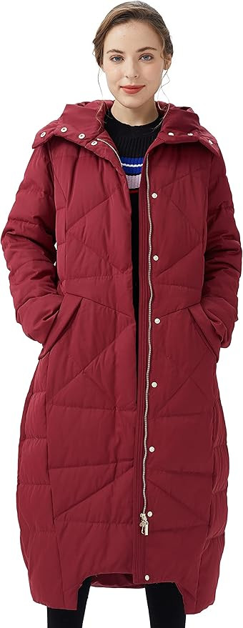 Orolay Women's Puffer Down Coat Winter Maxi Jacket with Hood | Amazon (US)