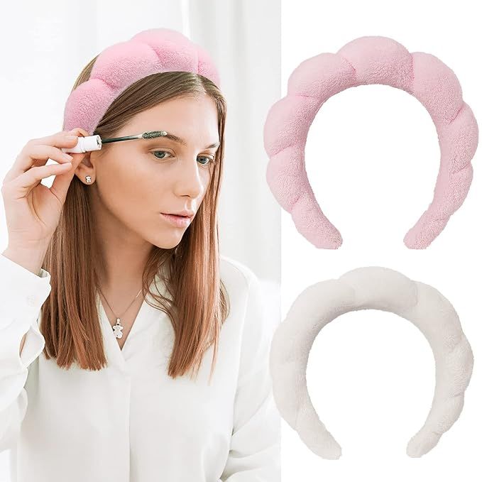 FLINTER Headbands for Women, Spa Headbands for Women - 2 Pack Headbands for Makeup Washing Face, ... | Amazon (US)