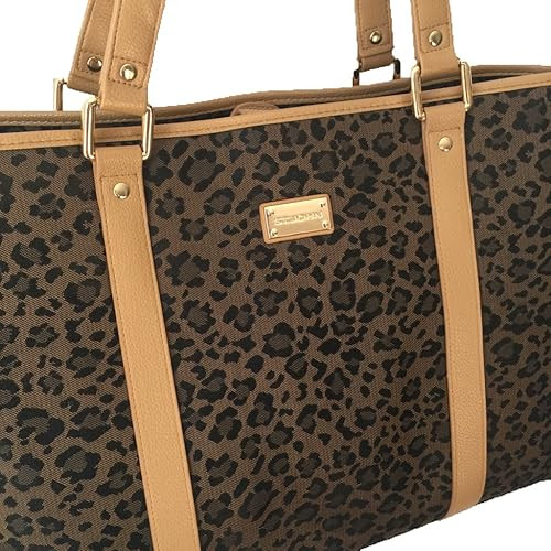 NEW ANIMAL PRINT CANVAS TOTE BAG $225.00 BROWN BLACK GOLD | Amazon (US)