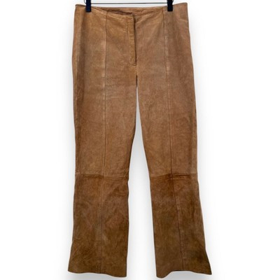 Wilsons Leather Maxima VTG Womens 12 Tan Suede Leather Straight Pant Granola Y2K | eBay US