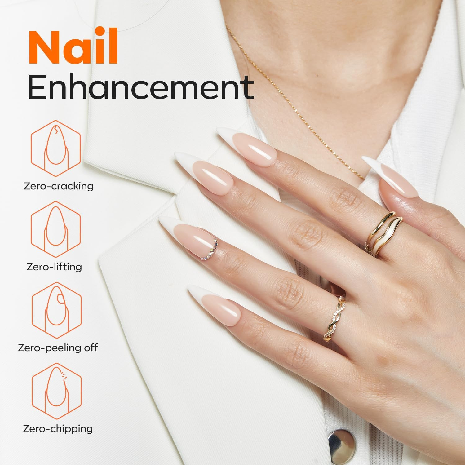 modelones Gel Top Coat, Hema-Free No Wipe Top Coat Gel Nail Polish Gentle Clear Color Long Lastin... | Amazon (US)