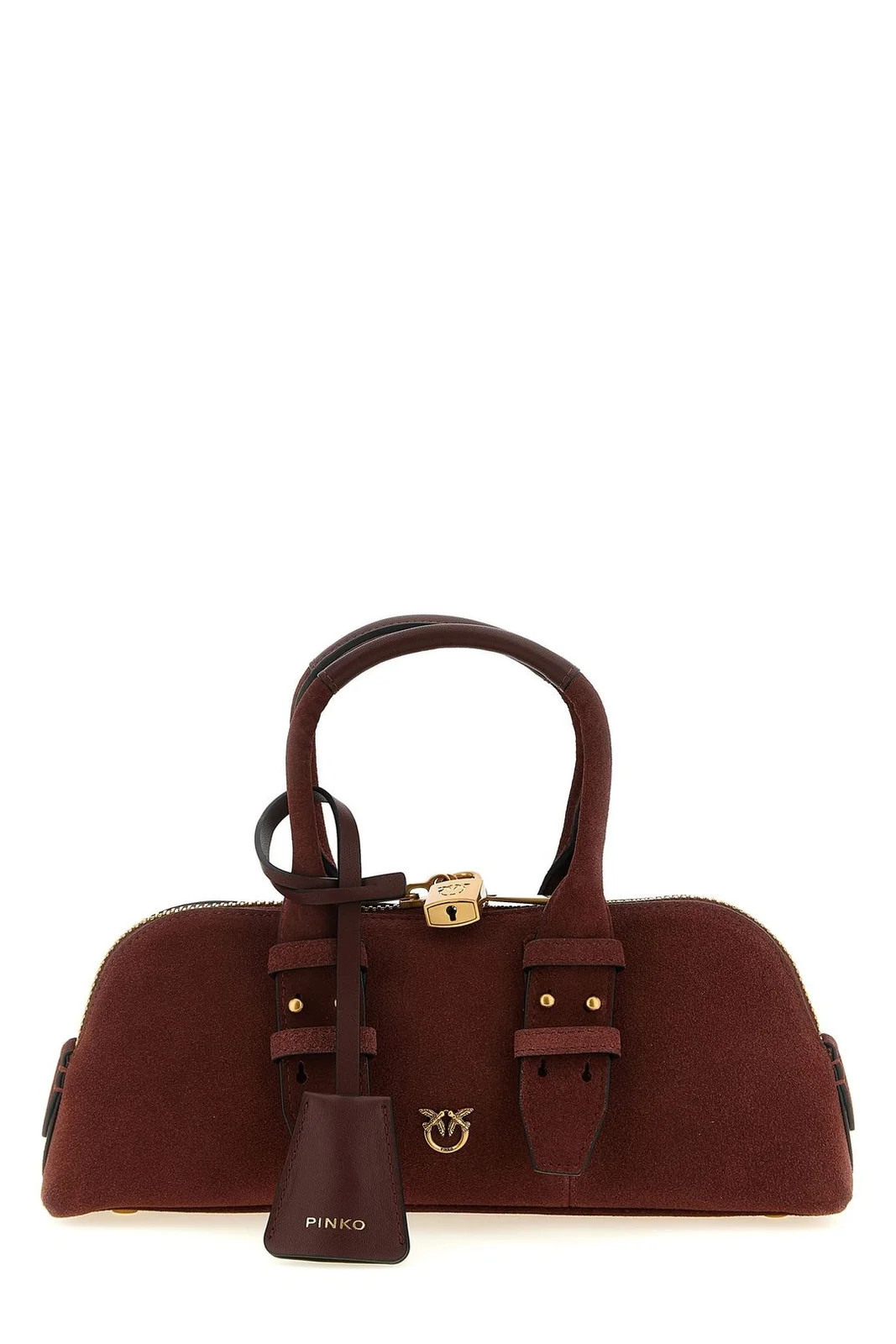 Pinko Bowling Baguette Zipped Shoulder Bag | Cettire Global
