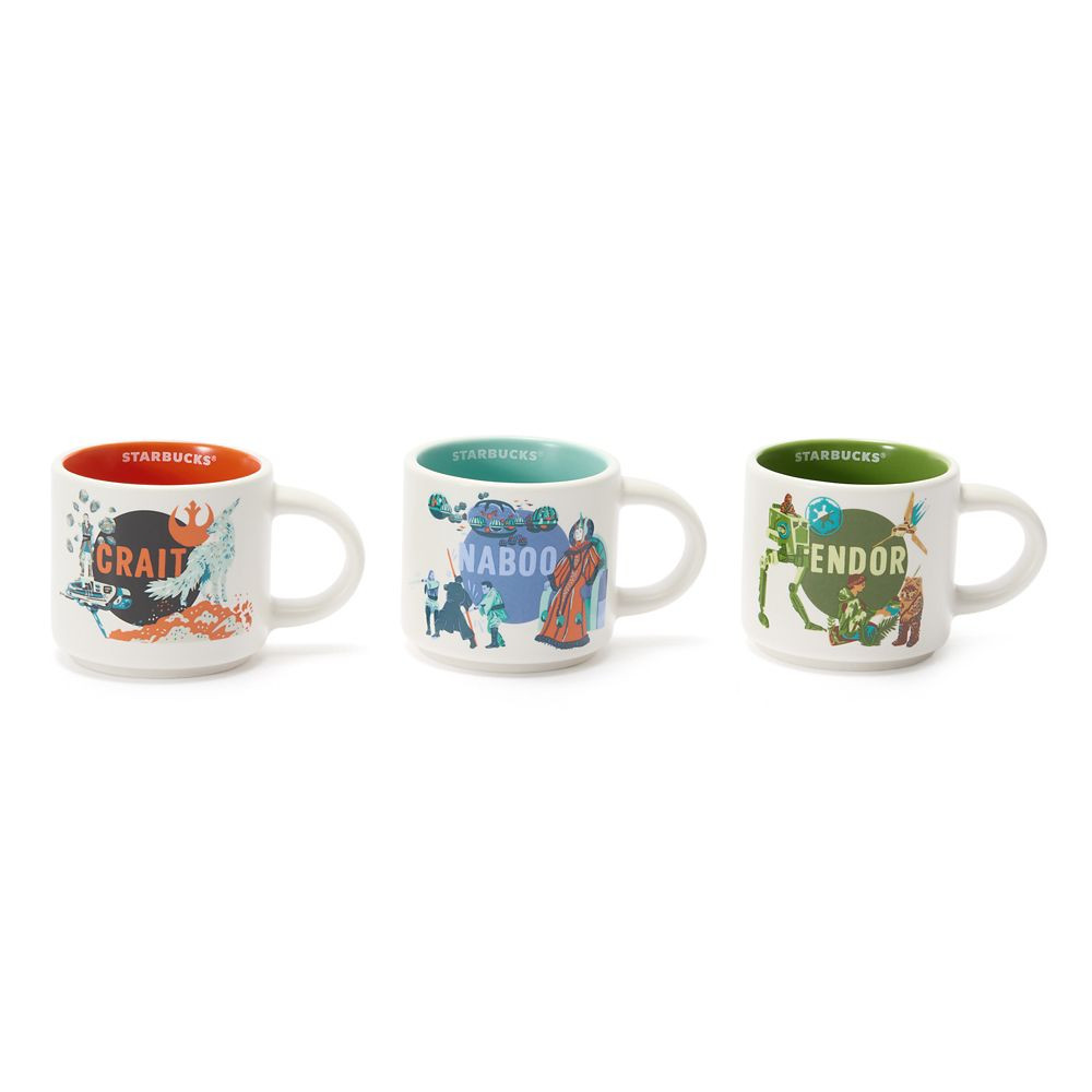 Crait, Naboo and Endor Starbucks® Mug Ornament Set – Discovery Series – Star Wars | Disney Store