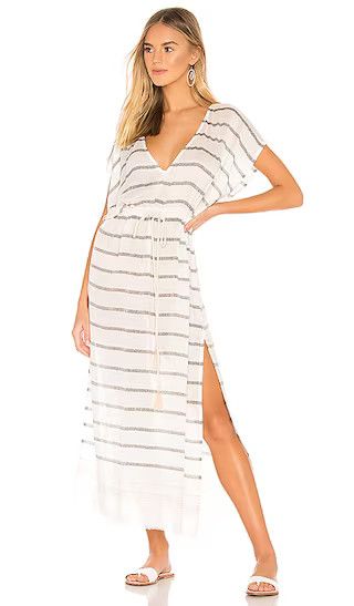 Tracey Caftan in Natural Black | White Beach Dress | Striped Dress | Stripe Dress | Vacation Dress | Revolve Clothing (Global)