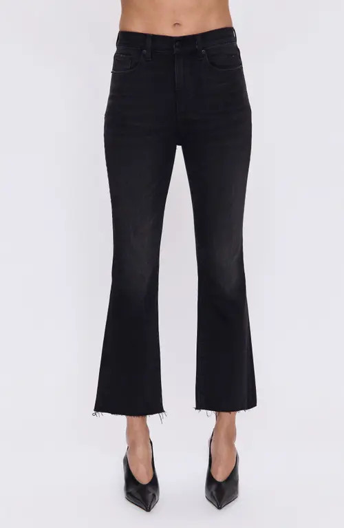 Pistola Lennon Raw Hem High Waist Crop Bootcut Jeans in Raven at Nordstrom, Size 32 | Nordstrom