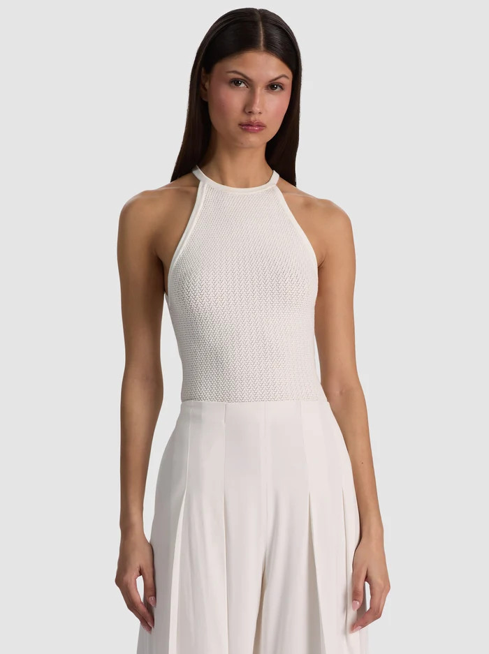 HEIDI POINTELLE TANK | Alice + Olivia