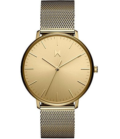 MVMT Men's Legacy Slim Analog Gold Mesh Bracelet Watch - Gold | Dillard's