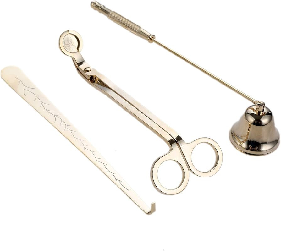 MUXSAM 3 in 1 Candle Tools Candle Accessory Set - Candle Snuffer, Candle Wick Trimmer, Candle Wic... | Amazon (US)
