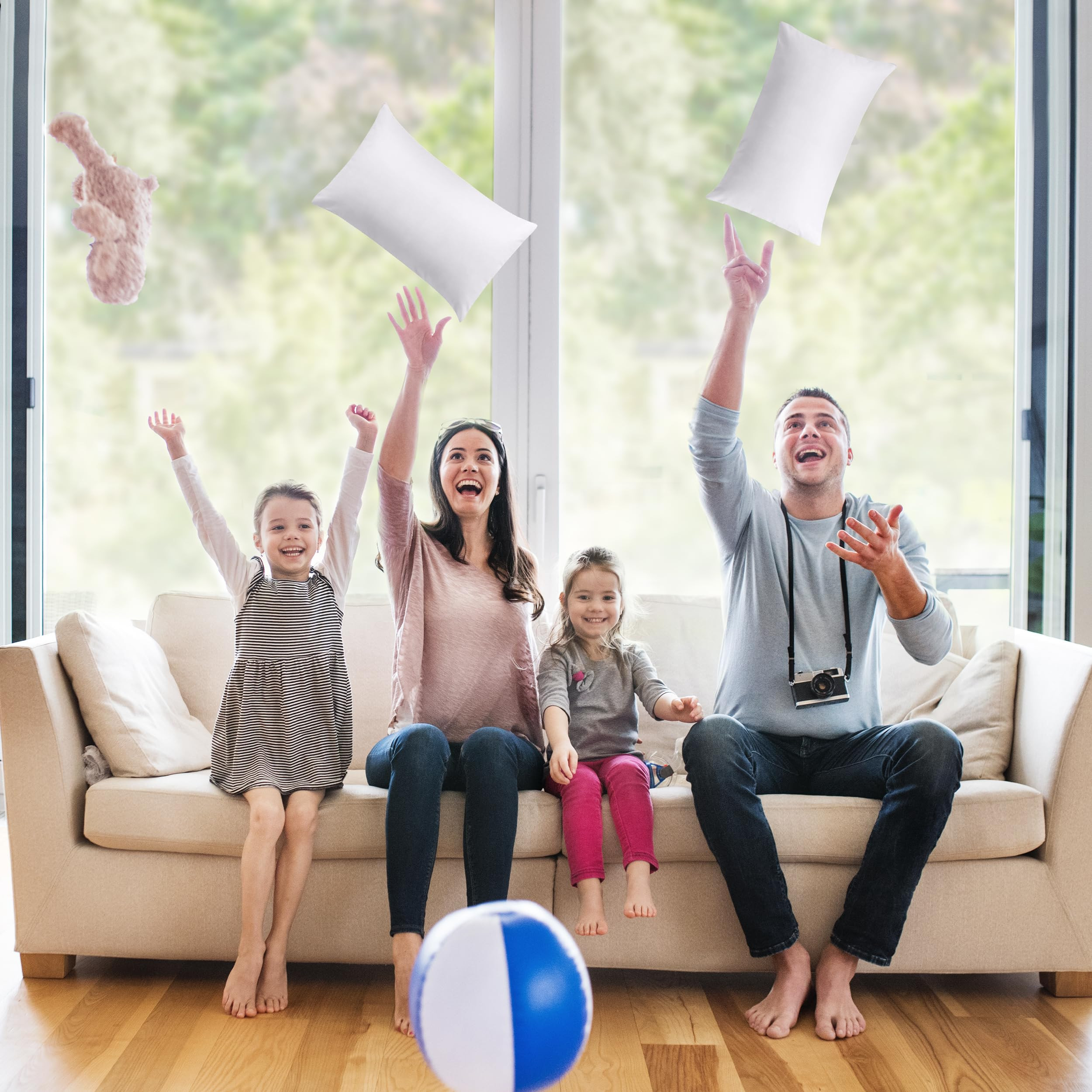 Utopia Bedding Throw Pillows (Pack of 2, White), 12 x 20 Inches Indoor Decorative Pillow Insert f... | Amazon (US)