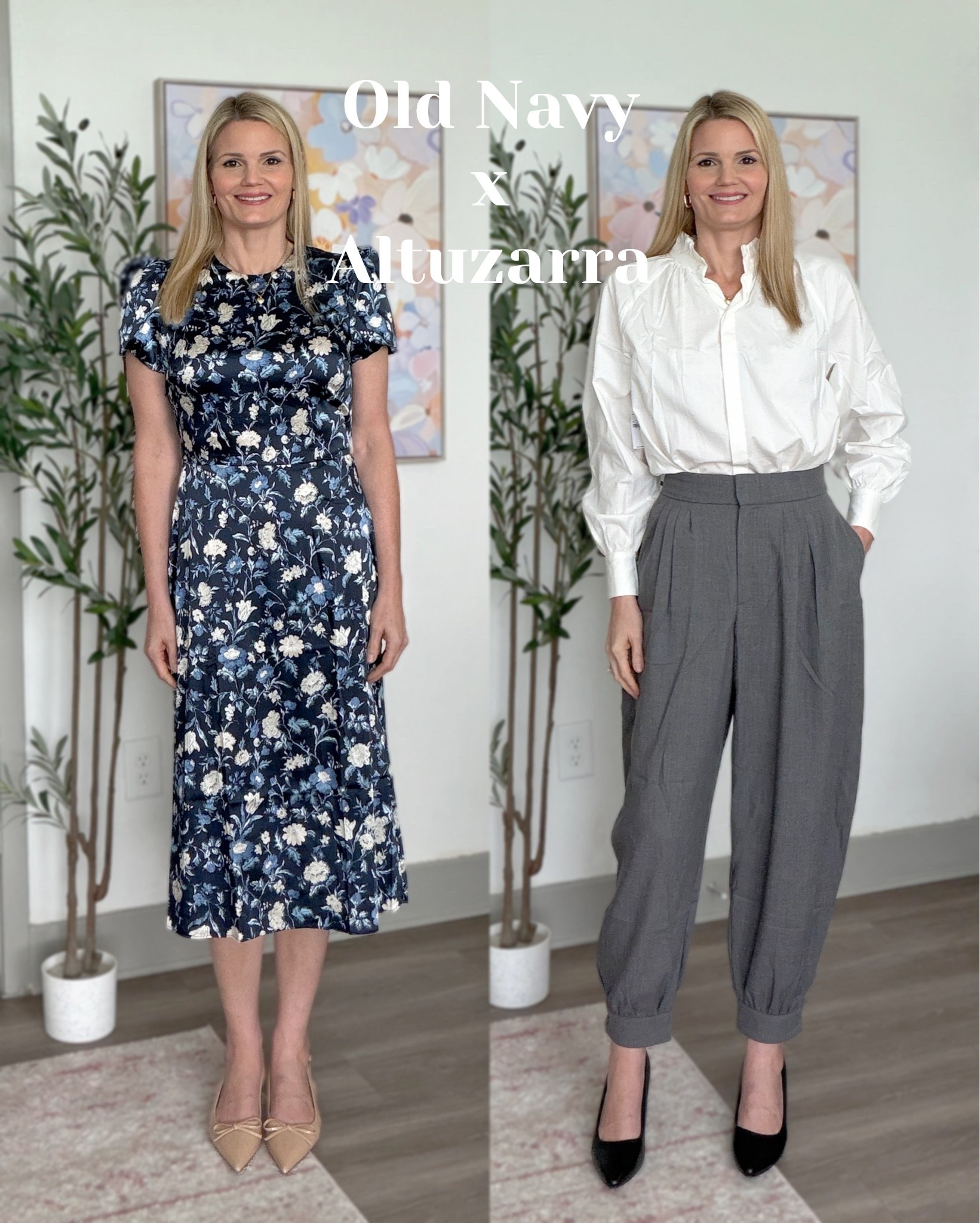 The newest designer collab from Old Navy is with Altuzarra! I’m wearing the size small or 4 in all pieces. The sizing runs generous IMO.