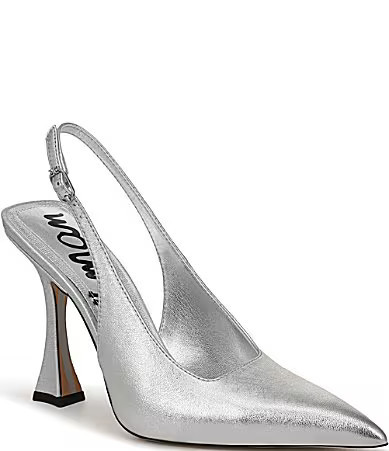 Sam Edelman Odette Metallic Leather Slingback Pumps - 9 | Dillard's