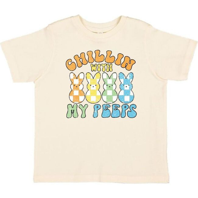 Chillin With My Peeps Easter Short Sleeve T-Shirt, Natural | Maisonette