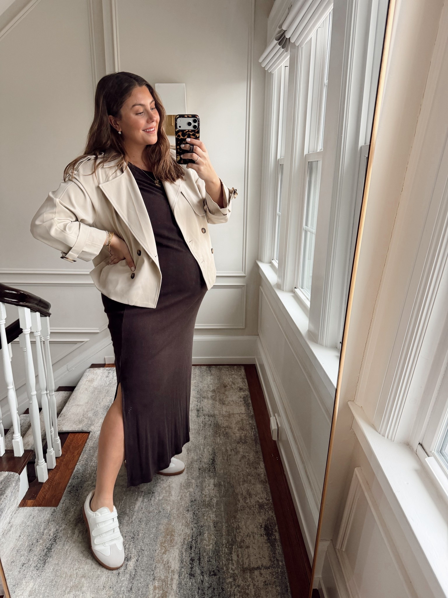 Spring outfit - spring jacket - wearing size XXL in dress & cropped trench. Use CARALYN15 on your first order at Spanx 

#LTKootd #LTKMidsize #LTKSeasonal