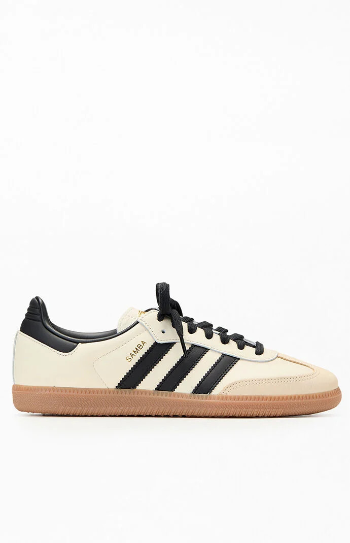 Adidas Women's Black & Cream Samba OG Sneakers in Black/Cream - Size 6 | PacSun