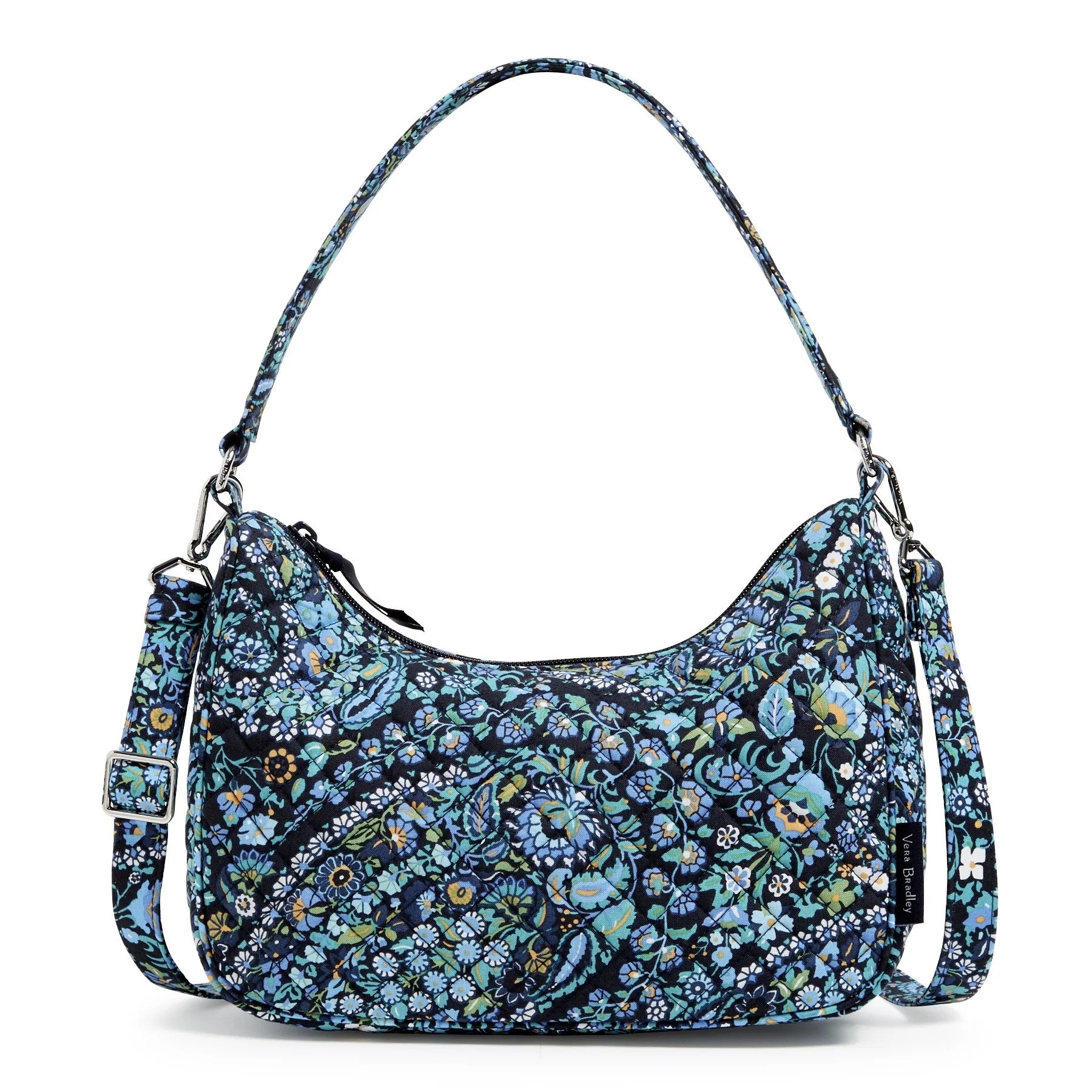Vera Bradley Women's Cotton Frannie Crescent Crossbody Bag Dreamer Paisley | Walmart (US)