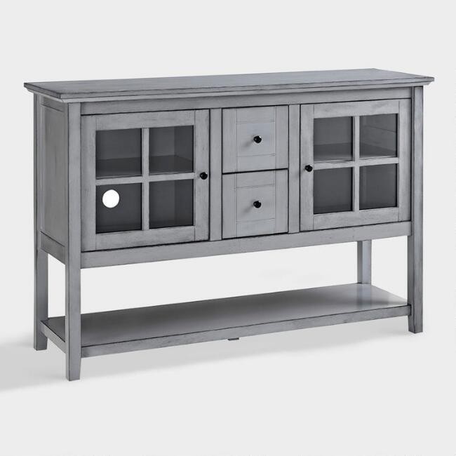 Grey Wood Caleb Media Stand | World Market
