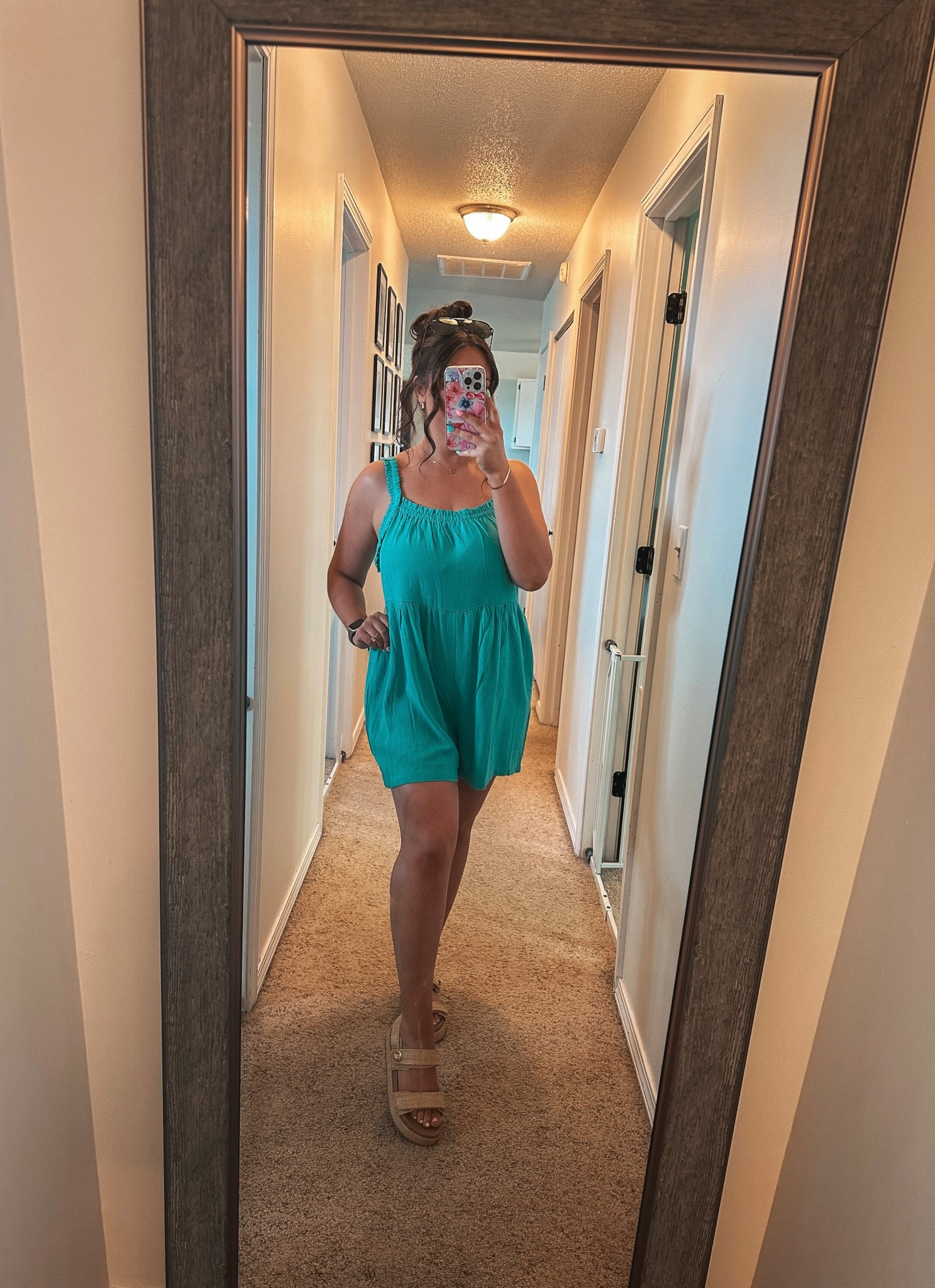 Wore the cutest romper for Mother’s Day which will be so comfy and easy for the summer! Both my romper and sandals are 40% off today 
