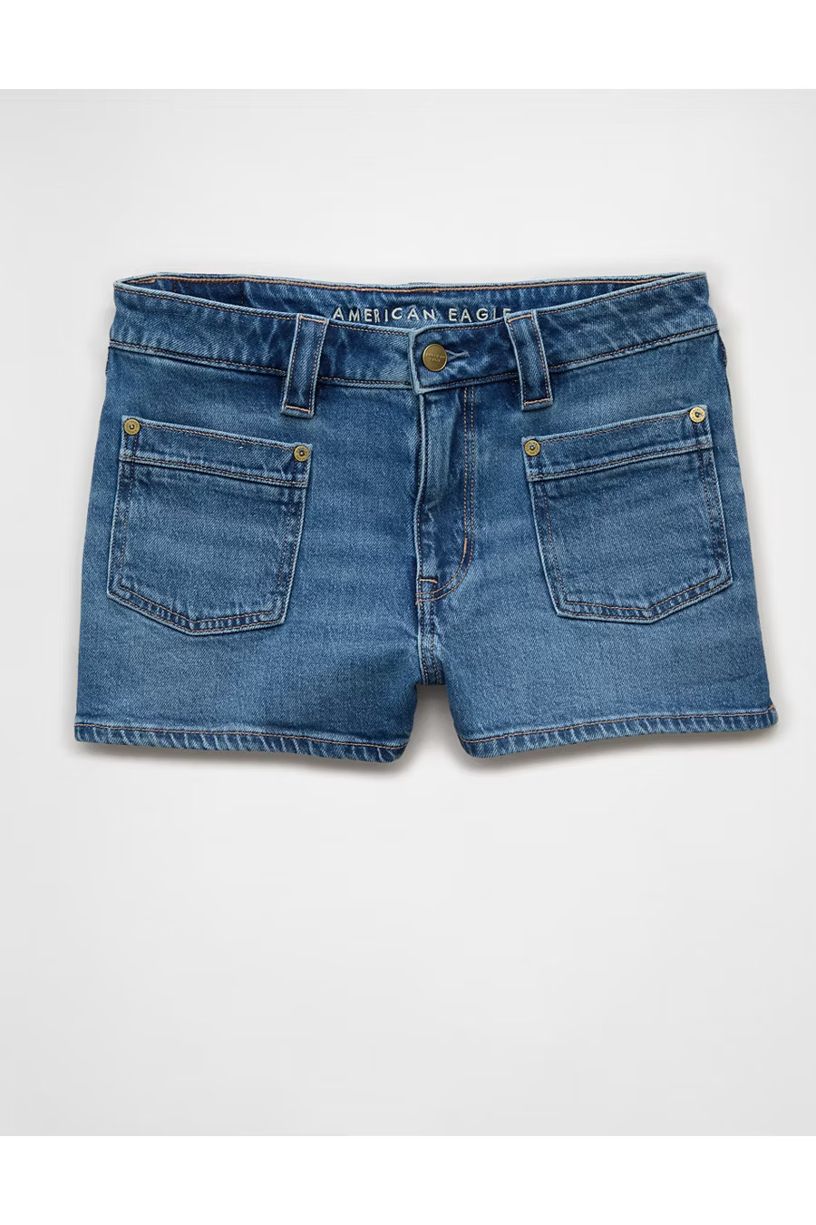 AE Stretch Denim Perfect Shortie Women's Medium Tinted Indigo 0 | American Eagle Outfitters (US & CA)