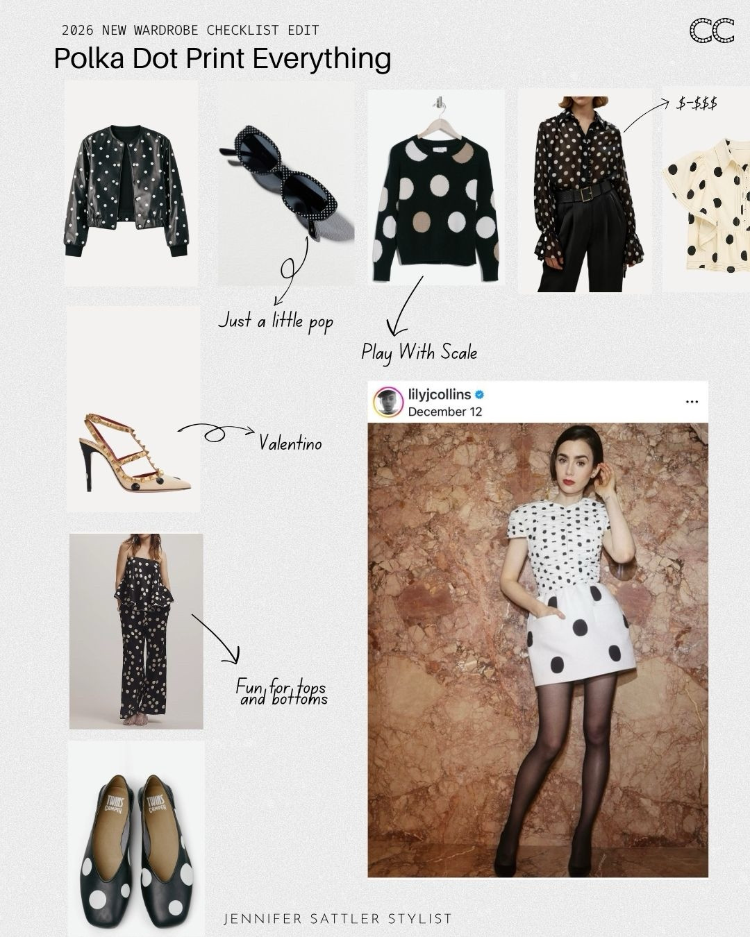 Polkadots are such a fun and playful neutral print. This classic has been around a long time, but has been making a “big” comeback. 