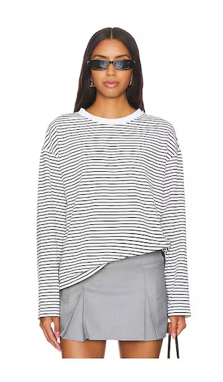 Lily Long Sleeve Top in Blue Stripe | Revolve Clothing (Global)