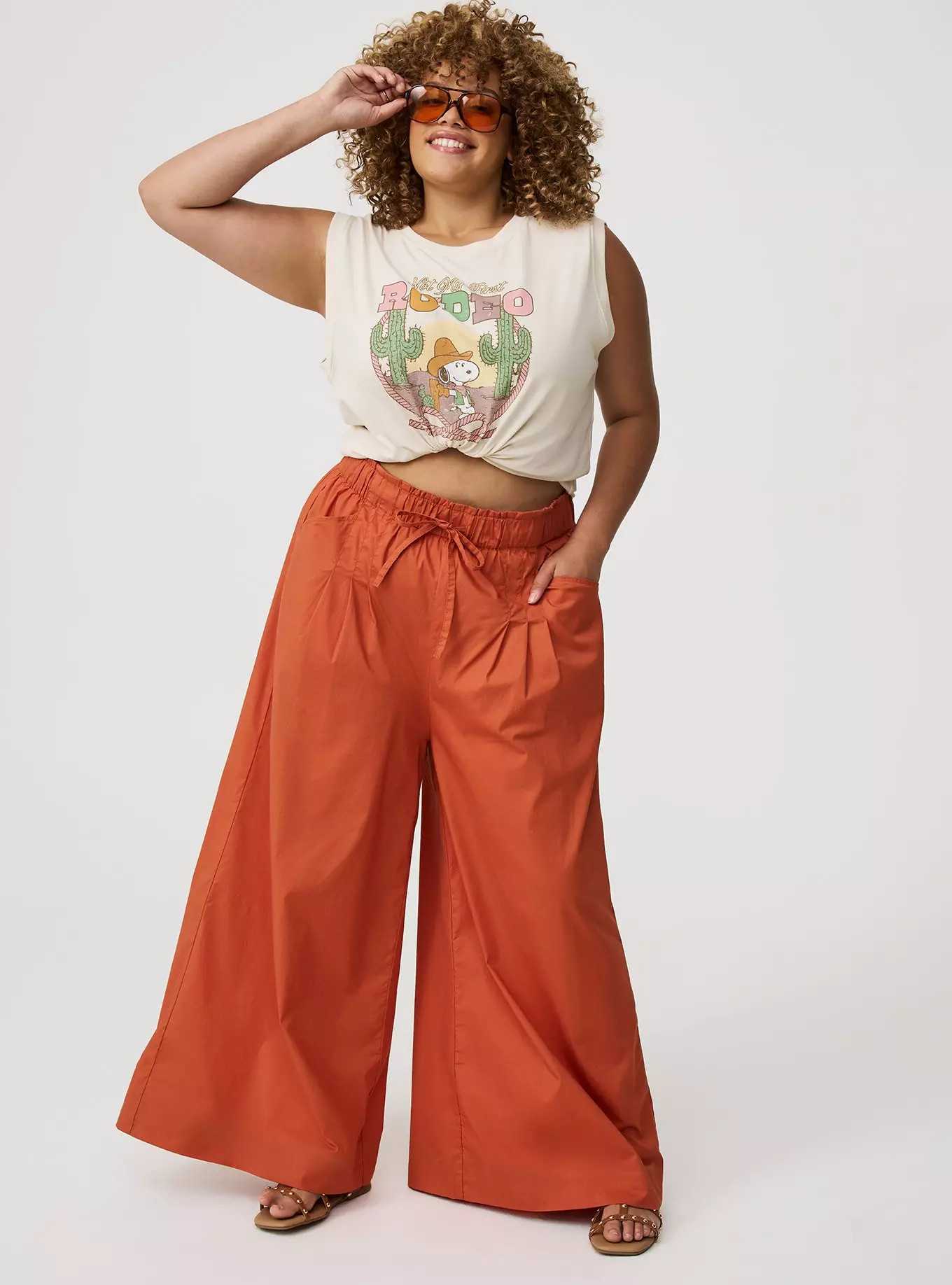 Pull-On Pleat Super Wide Leg Pant | Torrid (US & Canada)