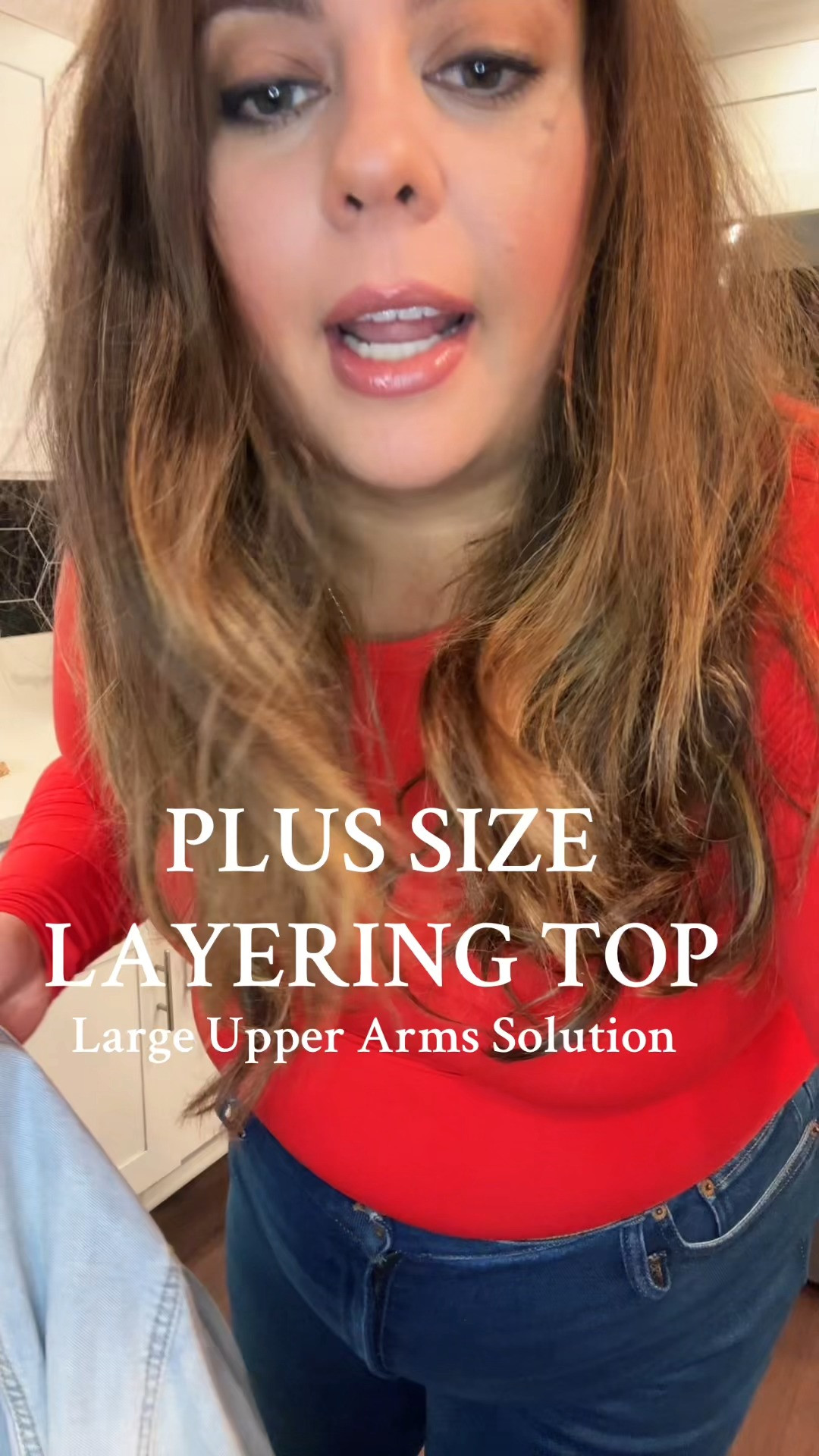 if you are plus size or have larger upper arms this is the perfect smoothing layering top! 

 #LTKFindsUnder50 #LTKStyleTip #LTKPlusSize