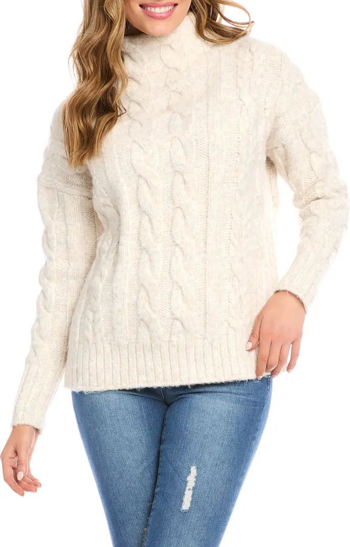 Mock Neck Cable Stitch Sweater | Nordstrom