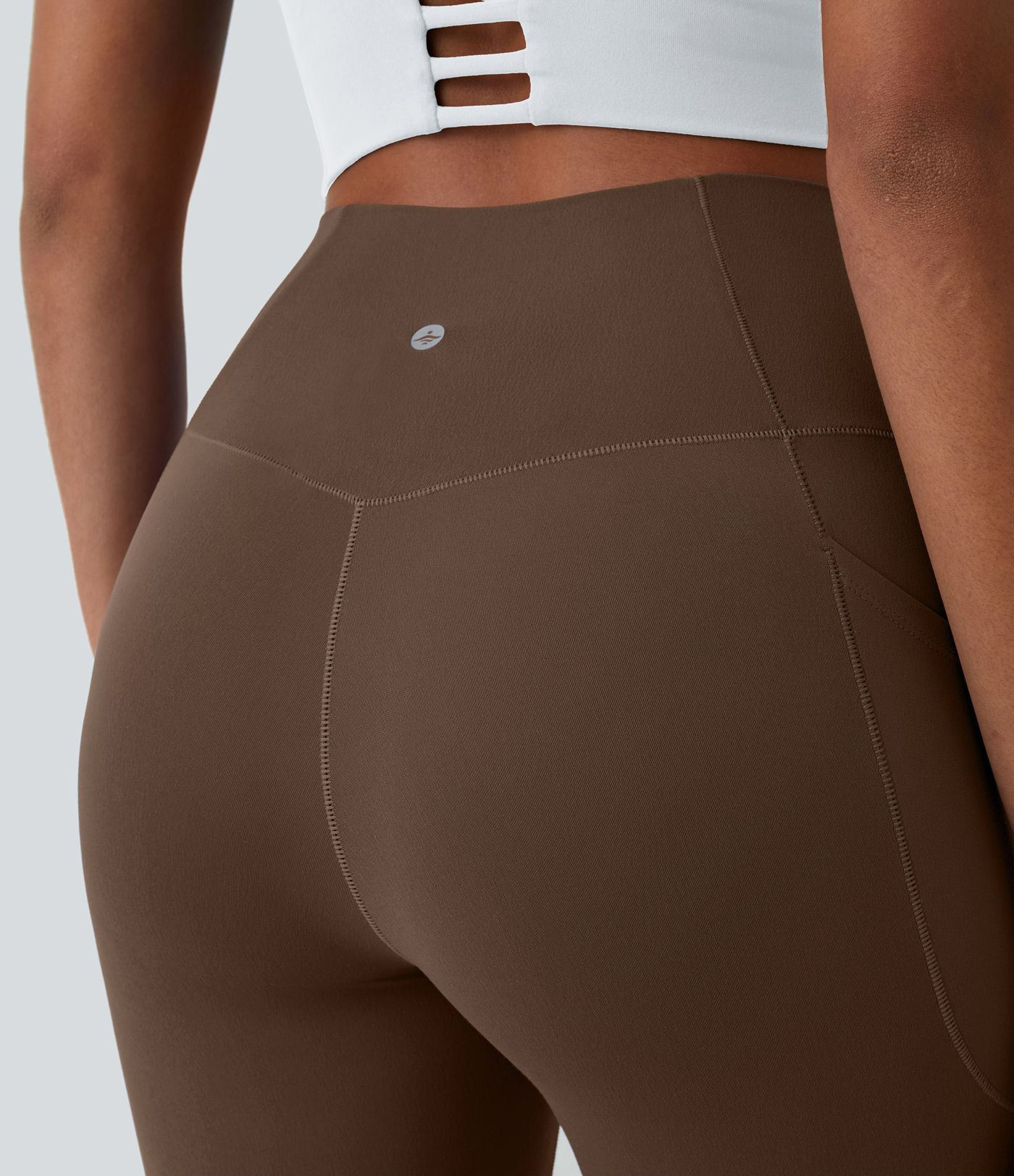 SoftlyZero\u2122 Crossover Pocket Plain Leggings | HALARA