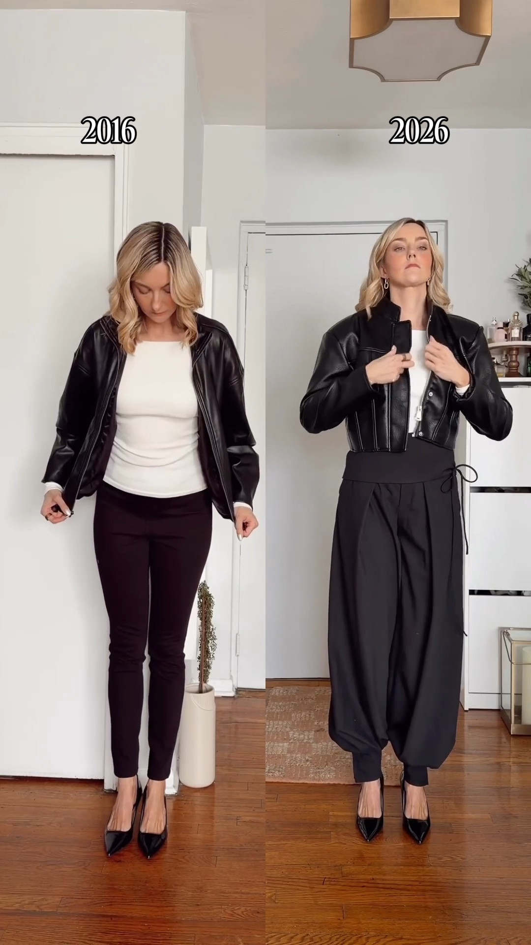 Skinny jeans + heels used to be our go-to formula (we all wore it in 2016). But the silhouette is what makes it look dated now.

Instead of buying a completely new wardrobe, update the shape:
swap skinny jeans for cuffed-hem pants and add a cropped jacket for balance. 
Same base pieces = instantly a modern outfit.



Fashion hacks • style tips • outfit transformation • how to style • spring outfit 

#LTKdayinmylife #LTKgrwm #LTKootd