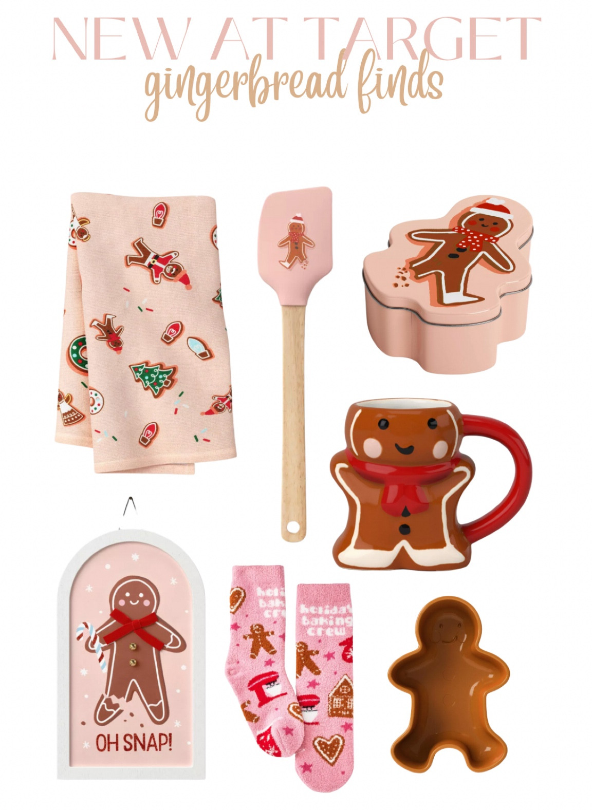 Loving these new holiday finds from target! 😍

Gingerbread men mug, kitchen towel, wall art, cozy socks, cookie tin, spatula, wondershop, Christmas, baking, new arrivals, pink Christmas, fancythingsblogg

#LTKfindsunder50 #LTKhome #LTKHoliday