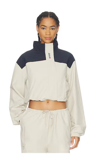 Cropped Windbreaker in Beige | Revolve Clothing (Global)