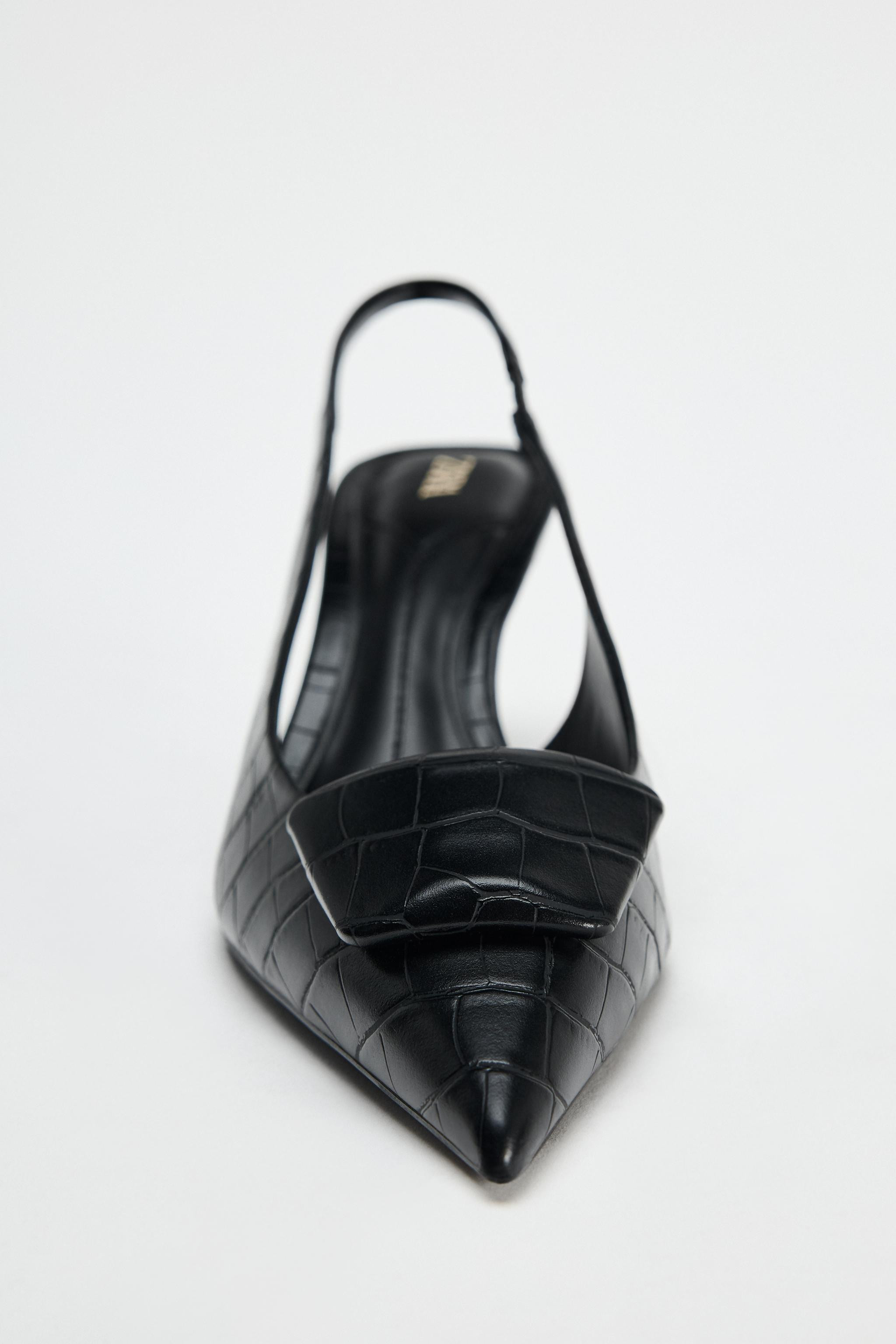 SLINGBACK SHOES WITH PRINT DETAIL | Zara UK