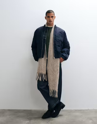 ASOS DESIGN bomber jacket in navy | ASOS (Global)