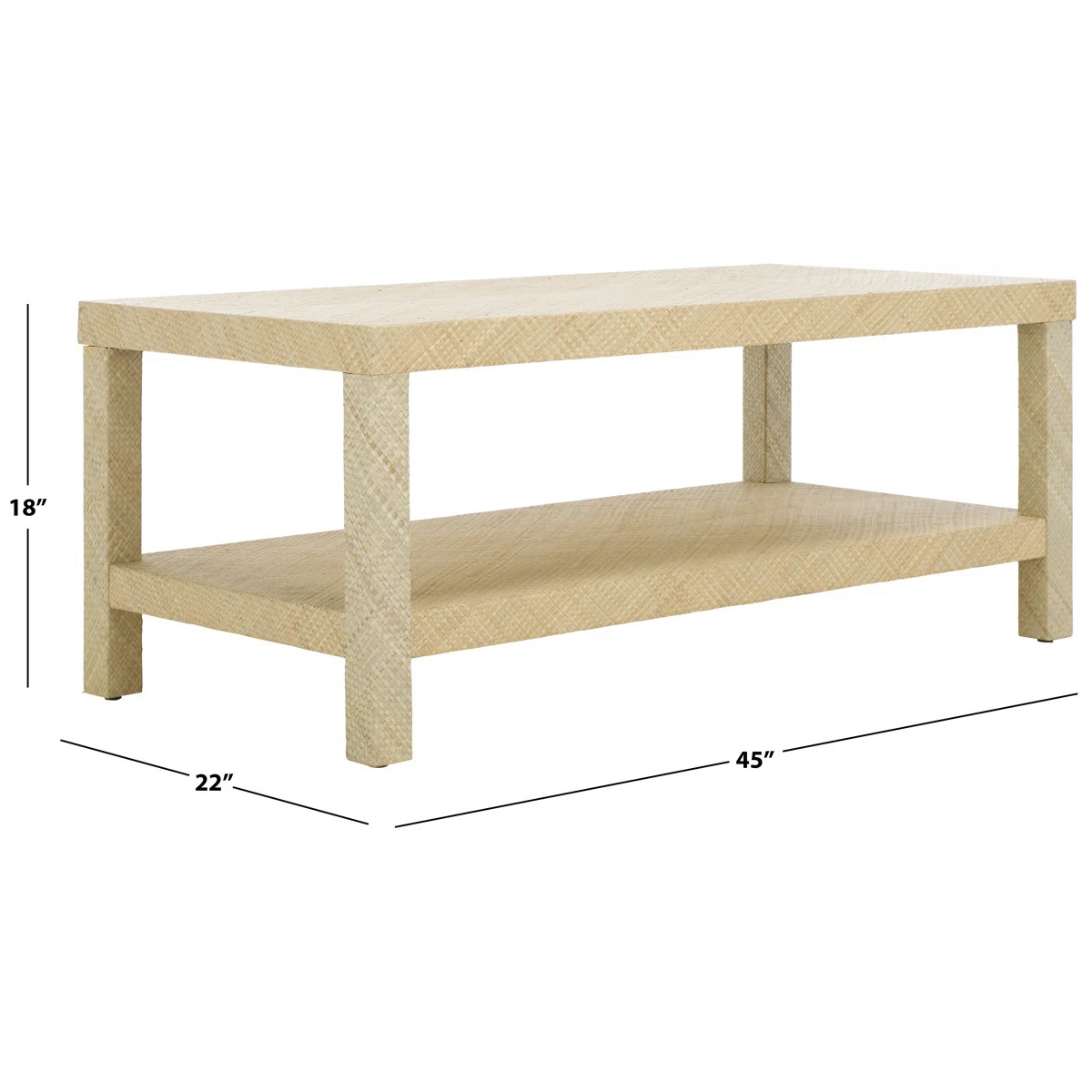 Nadeau Raffia 2 Shelf Coffee Table | Wayfair North America