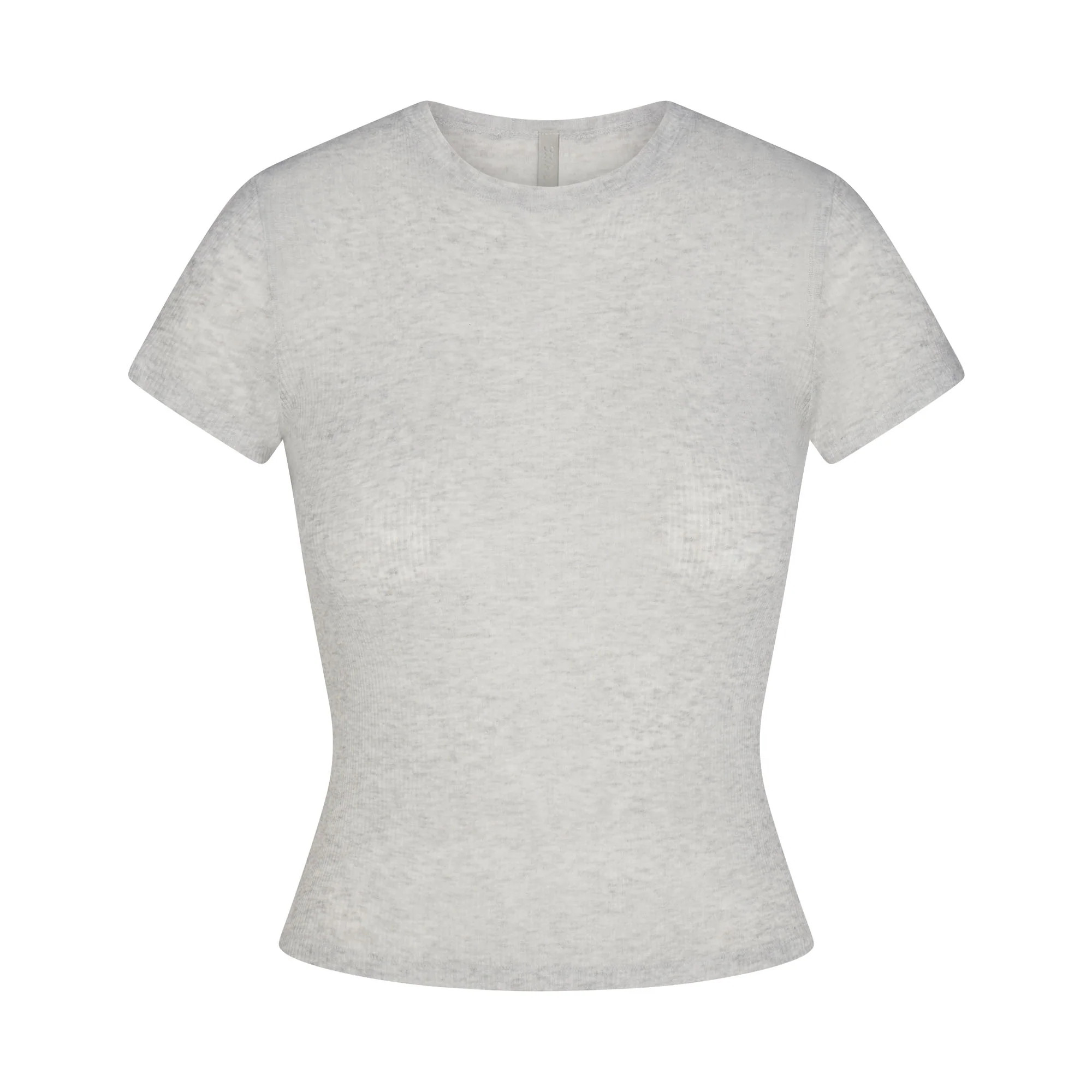 SHEER RIB T-SHIRT | LIGHT HEATHER GREY | SKIMS | SKIMS (US)