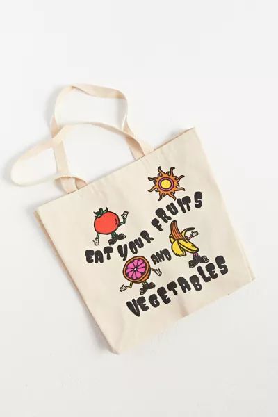 Altru Apparel Eat Your Fruits & Vegetables Tote Bag | Urban Outfitters (US and RoW)