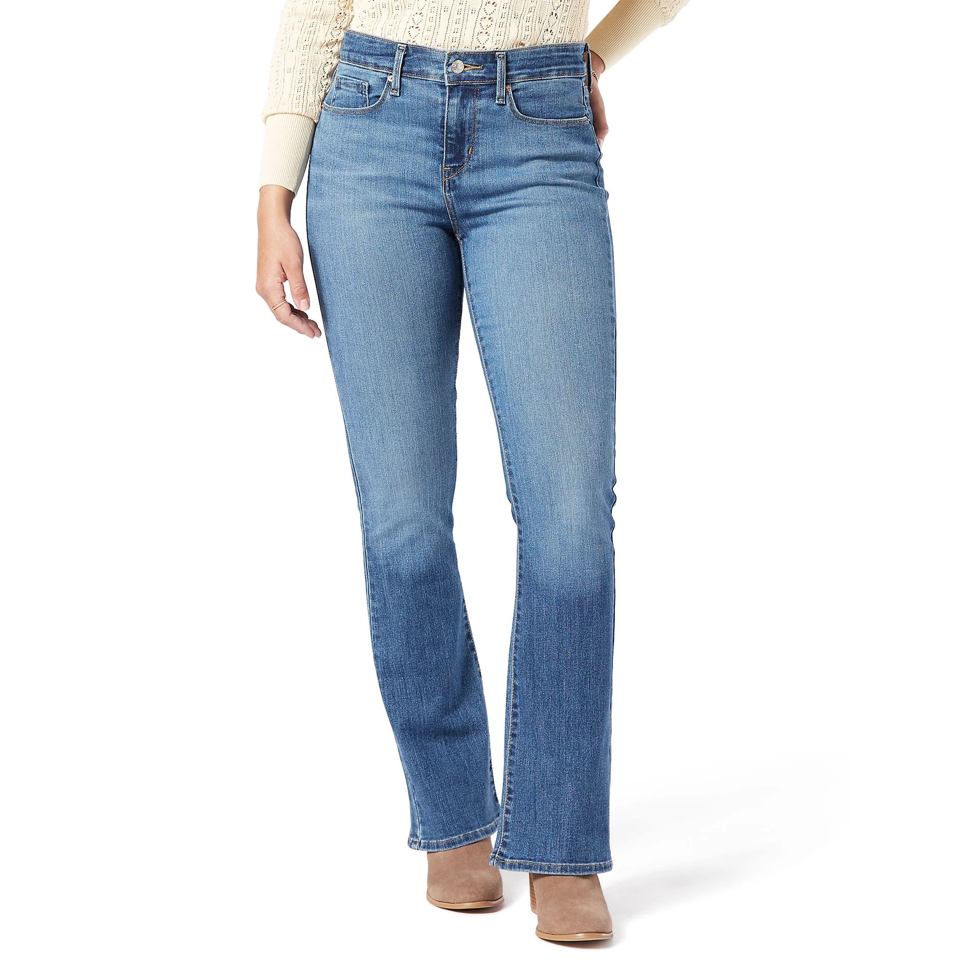 Levi Strauss Signature Women's and Women's Plus Mid Rise Bootcut Jeans | Walmart (US)