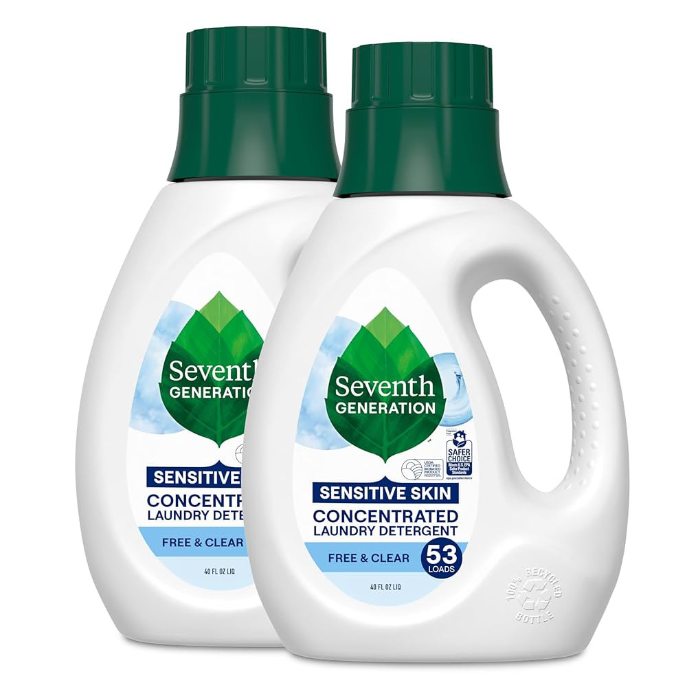 Seventh Generation Concentrated Laundry Detergent Liquid Free & Clear Fragrance Free 40 Fl Oz (Pa... | Amazon (US)