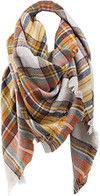 Click for more info about Yanekop Womens Plaid Blanket Scarf Big Square Scarves Warm Tartan Checked Shawl