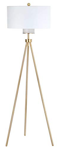 Safavieh Lighting Collection Enrica 66" Brass and Gold Floor Lamp | Amazon (US)